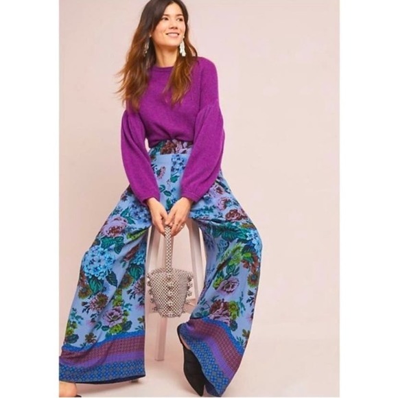 Anthropologie Pants - Anthropologie Maeve Terrace Floral Pants Size 10